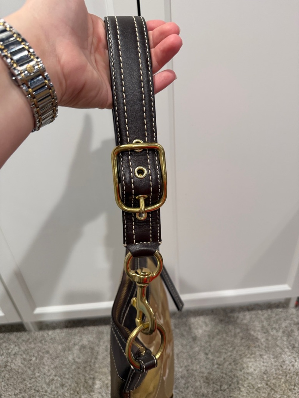 Vintage Coach F10387 Hobo Crossbody Patch Work - Picture 4 of 11